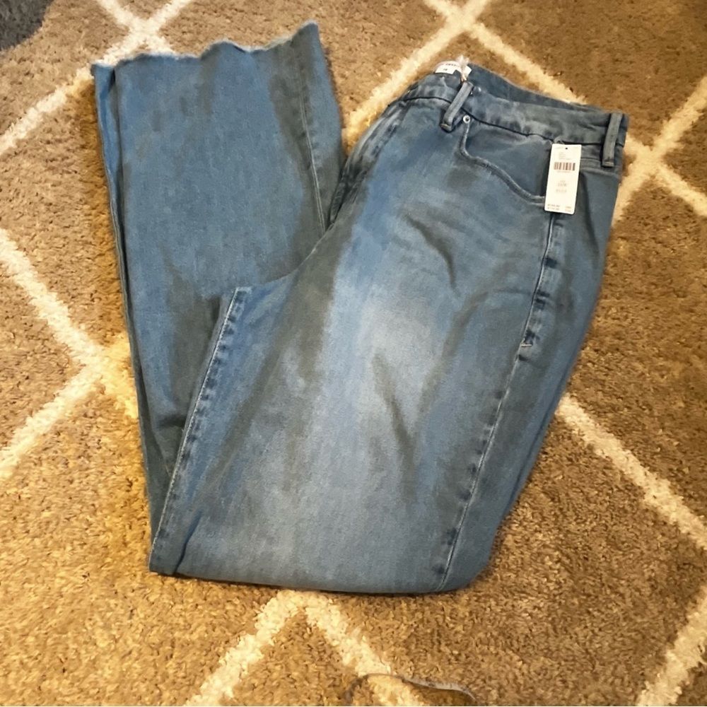 Good American Blue Flare & Wide Leg Jeans